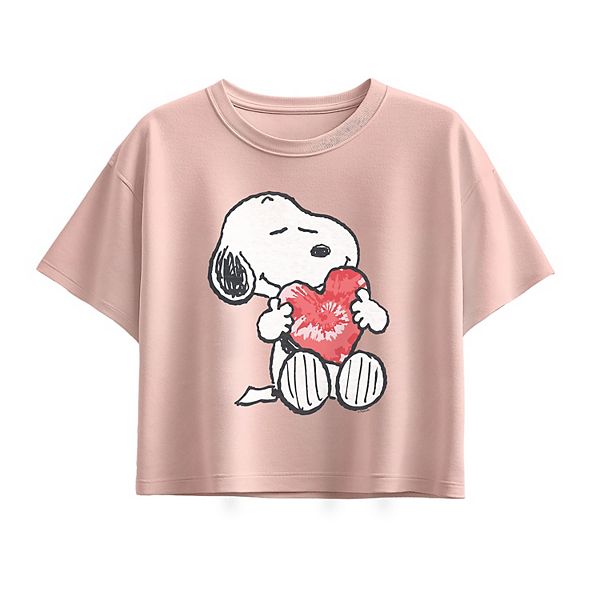 

Футболка с сердцем Peanuts Snoopy для девочек 7-16 лет Licensed Character, Light Pink