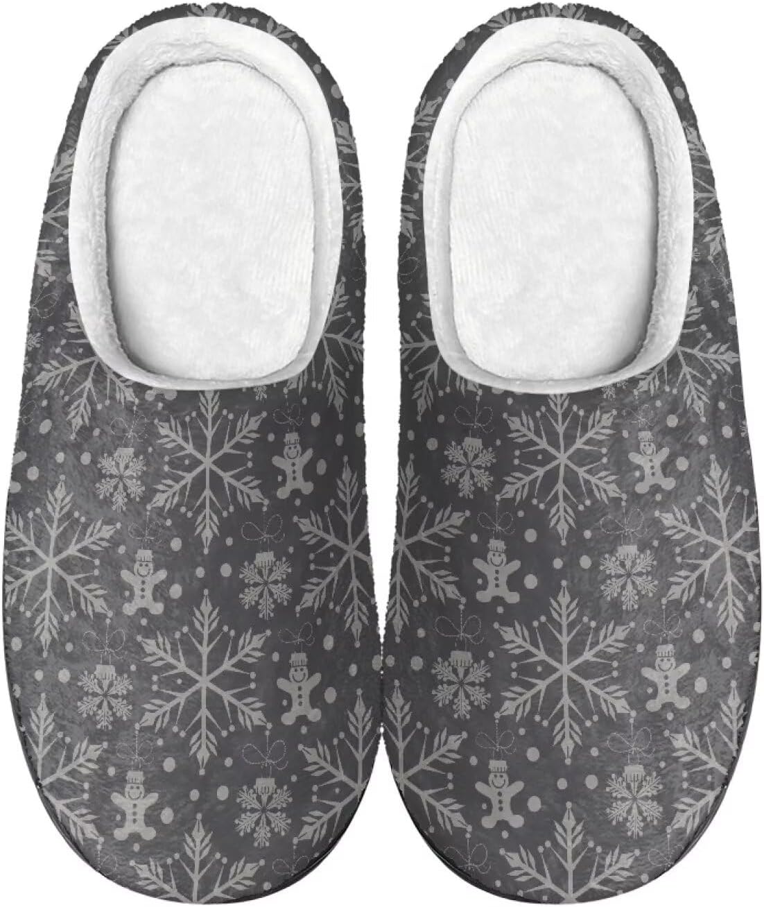 

Рождественские тапочки для женщин и мужчин, зимние мягкие домашние тапочки с нескользящей подошвой, мягкие плюшевые тапочки на выход, унисекс Srengjodk, Xmas Cute Snowman Print