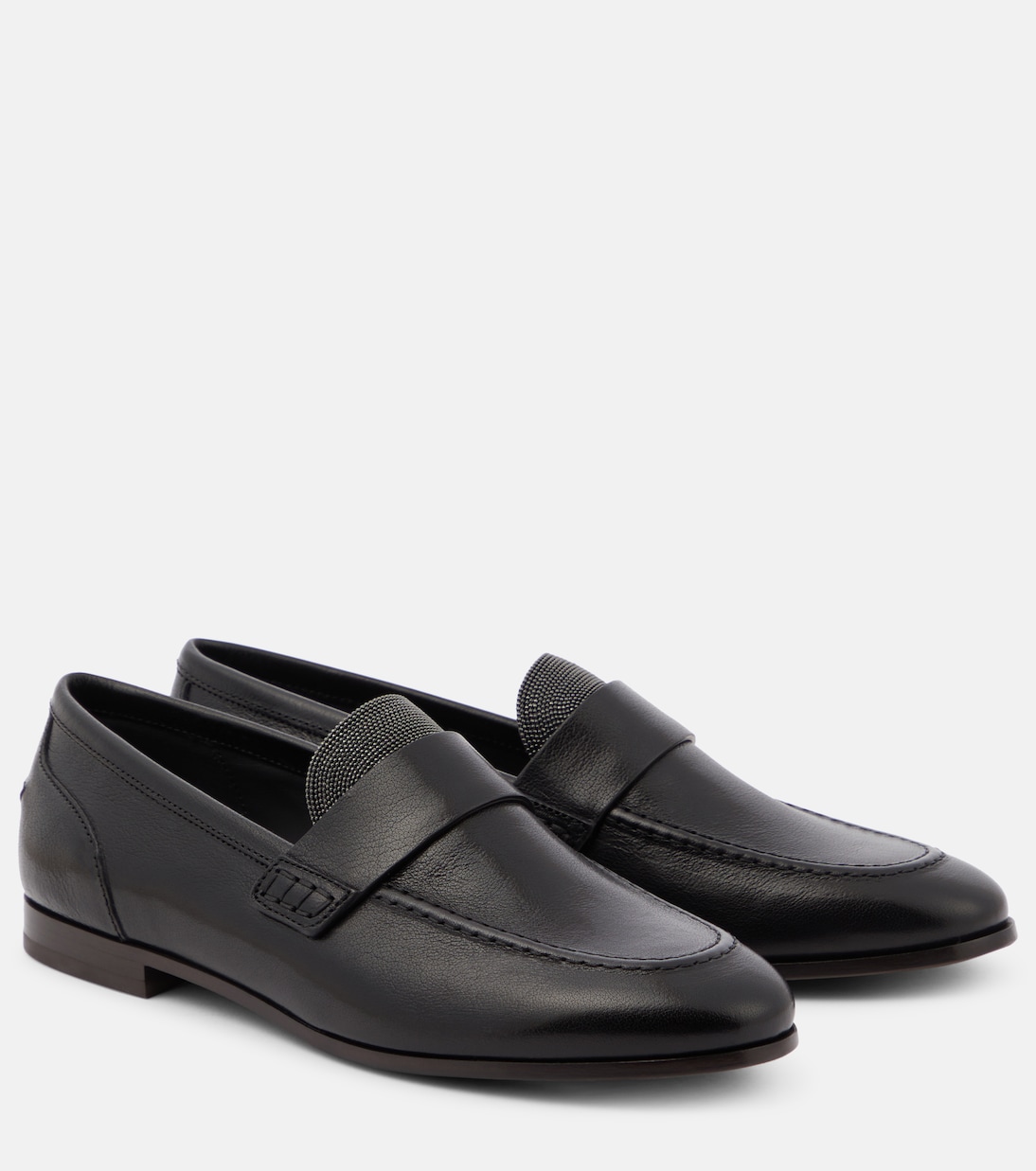 Кожаные мокасины Monili Brunello Cucinelli, черный