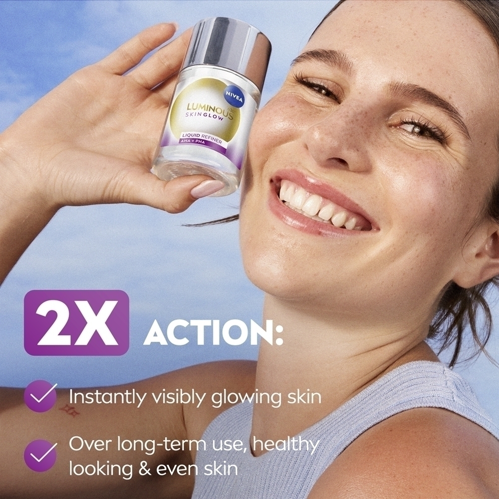 Омолаживающие средства по уходу за кожей Luminous 630 Skin Glow с эффектом сияния Nivea, 100 мл — фото 3