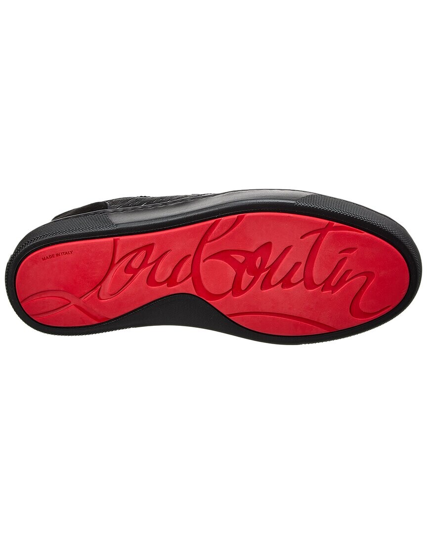 

Christian Louboutin Кроссовки Happyrui из парусины и замши с покрытием, черный