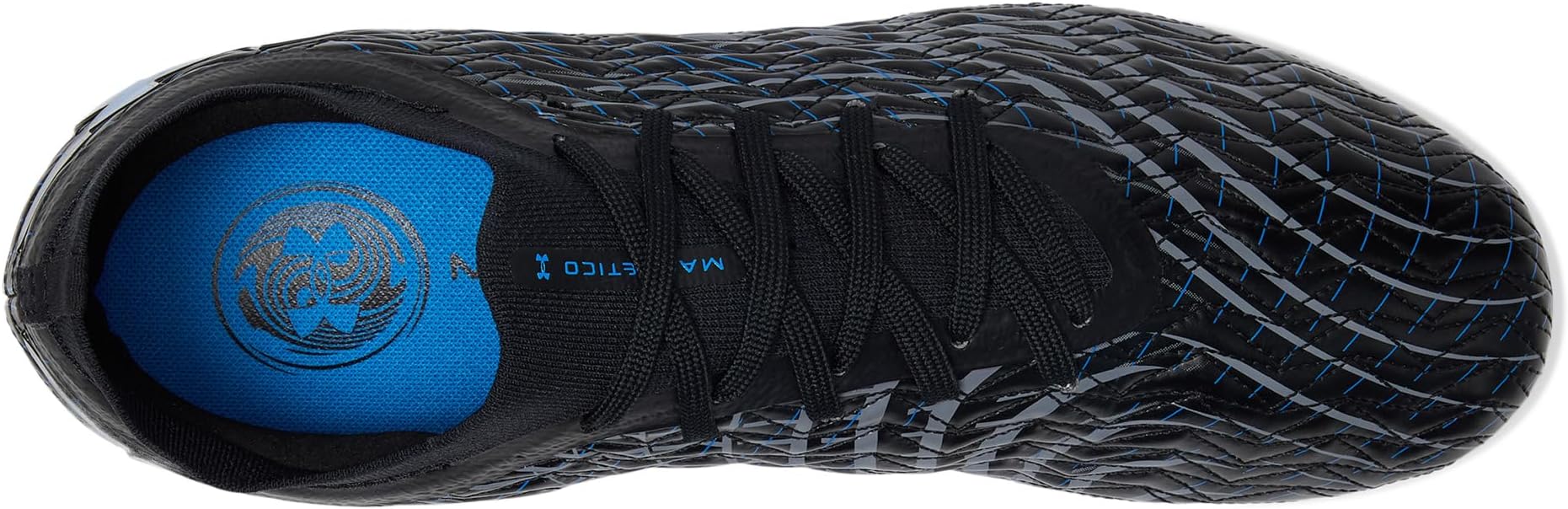 Кроссовки Under Armour Magnetico Pro 5 Soccer Cleats, цвет Black/Titan Gray/Blue Atlantis — фото 2