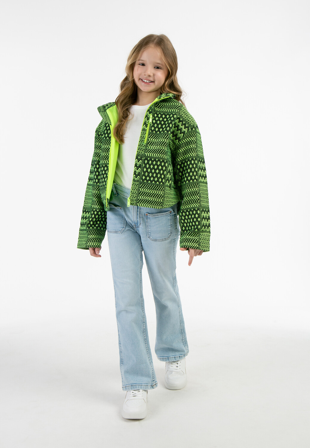 Функциональная куртка myMo KIDS Blouson, цвет Neon Grün Schwarz — фото 2