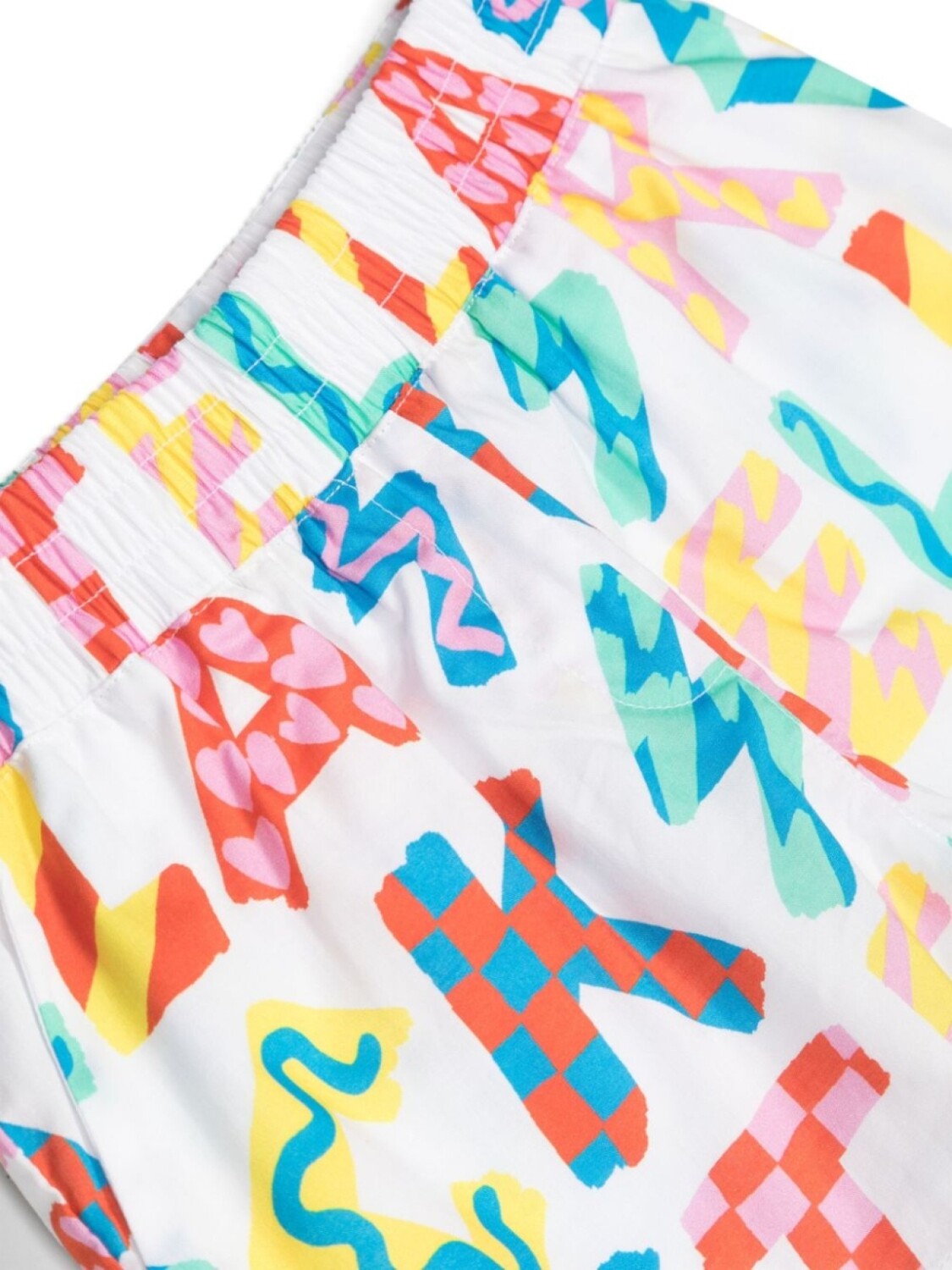 Stella McCartney Kids шорты с эластичным поясом и логотипом, белый — фото 3
