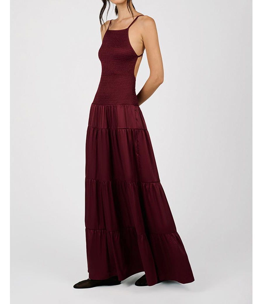 

Женское длинное платье с присборенной талией WeWoreWhat, Plum