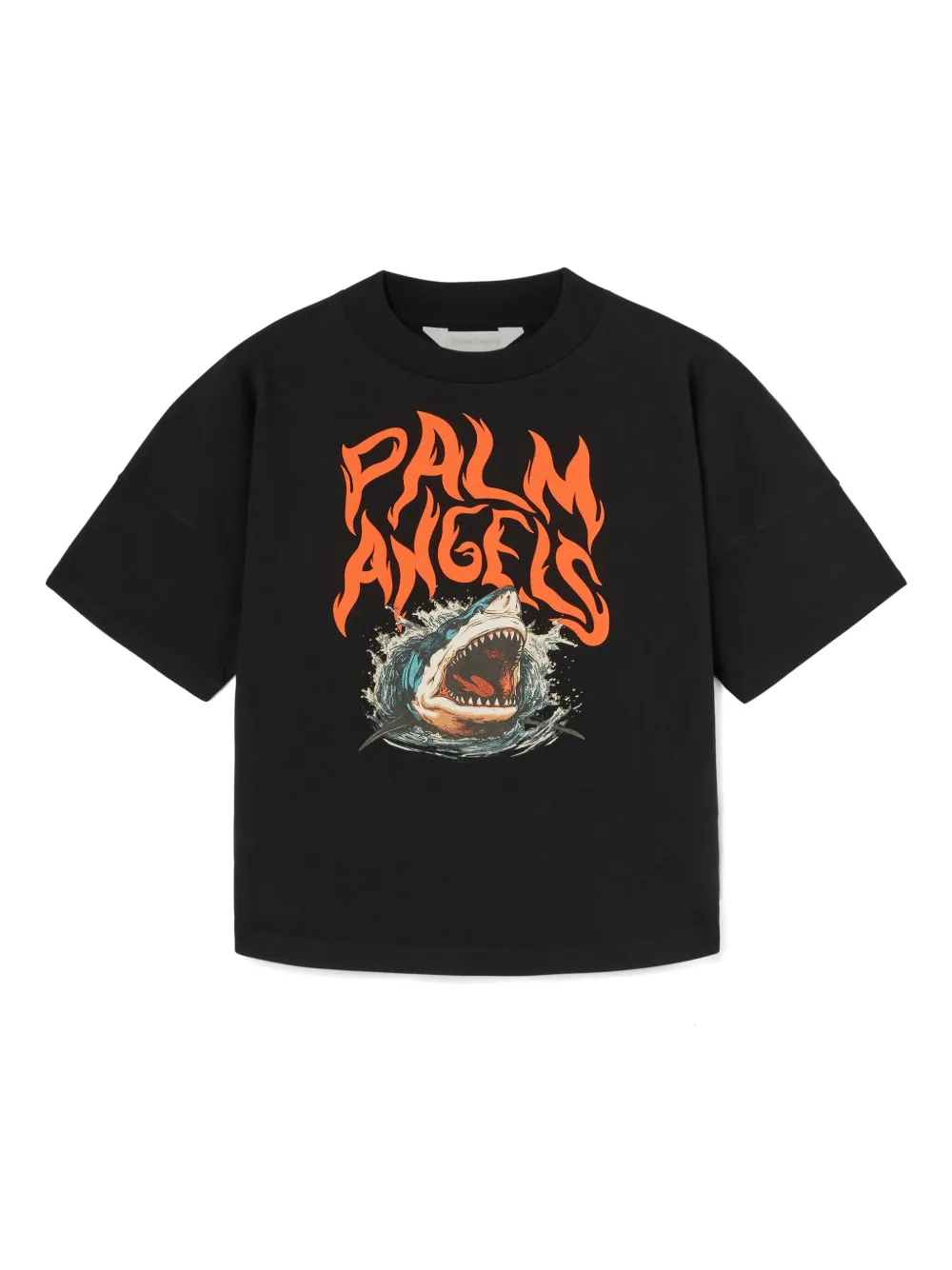 

Футболка shark с графичным принтом Palm Angels Kids, черный