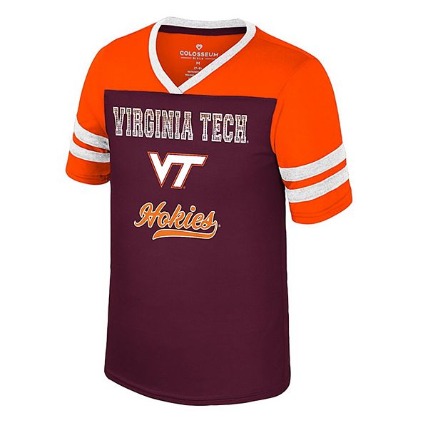 Детская футболка Virginia Tech Hokies Princess Bubblegum Bling цвета марсала Colosseum — фото 3