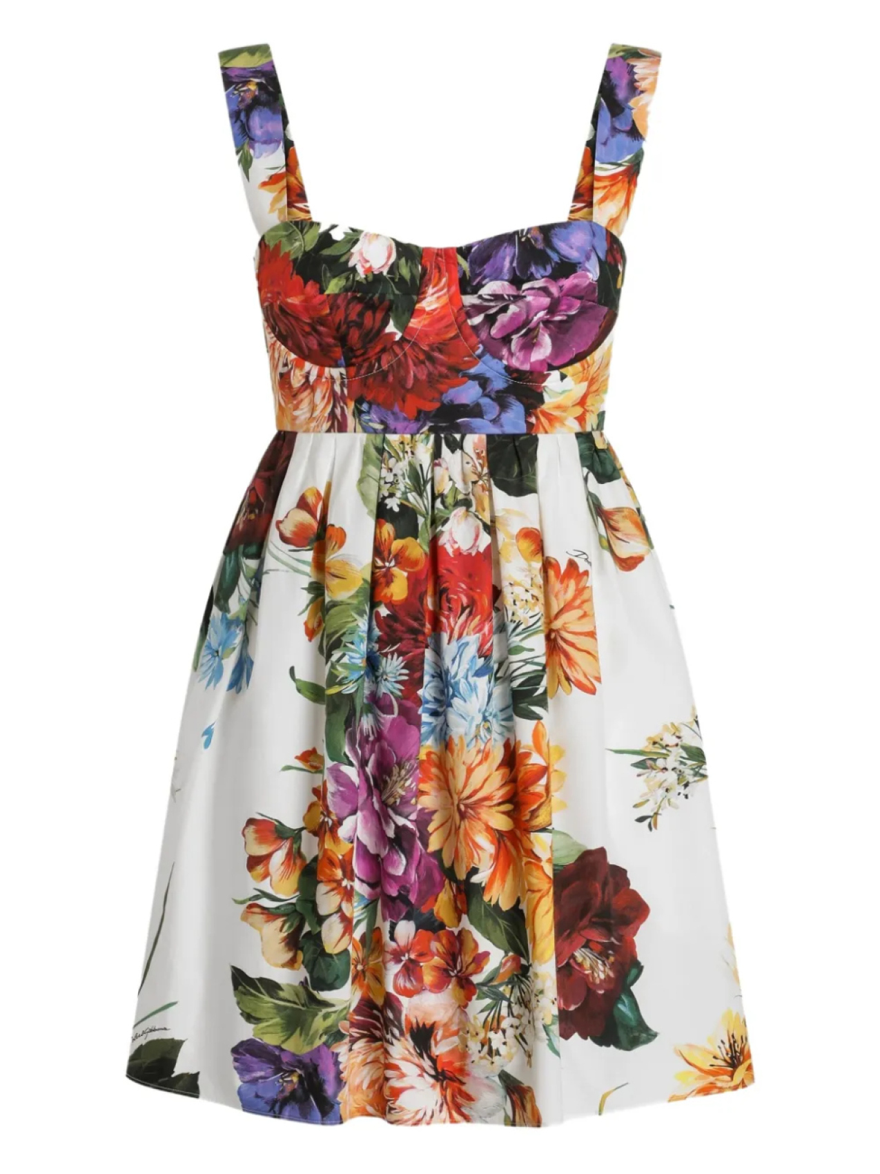 

Dolce & Gabbana платье мини с цветочным принтом, белый