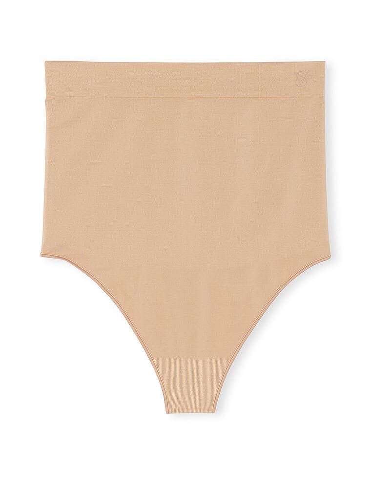 Корректирующее белье от Victoria Seamlessshaping, трусики-стринги с высокой талией Victoria'S Secret, пралине — фото 4