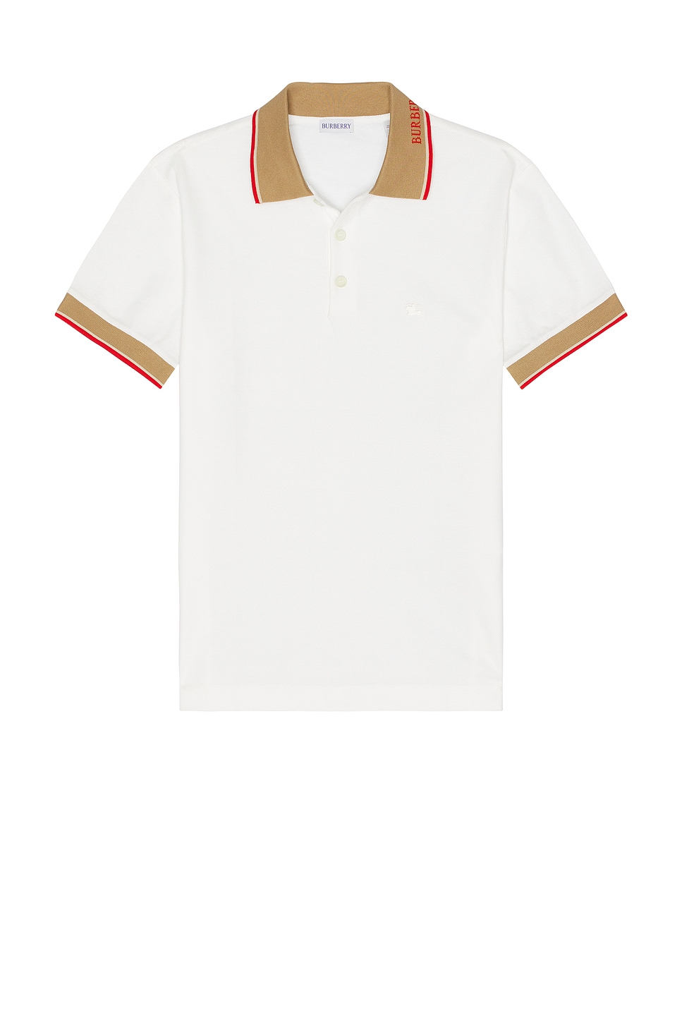 

Поло с воротником Slim Fit Burberry, Chalk