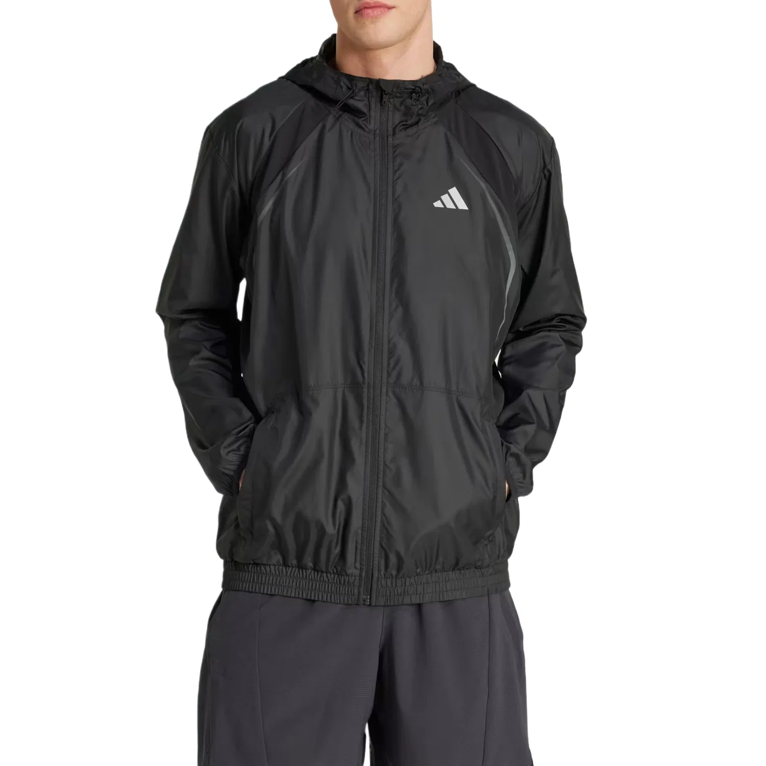 Куртка мужская Black hooded moderate Adidas — фото 3