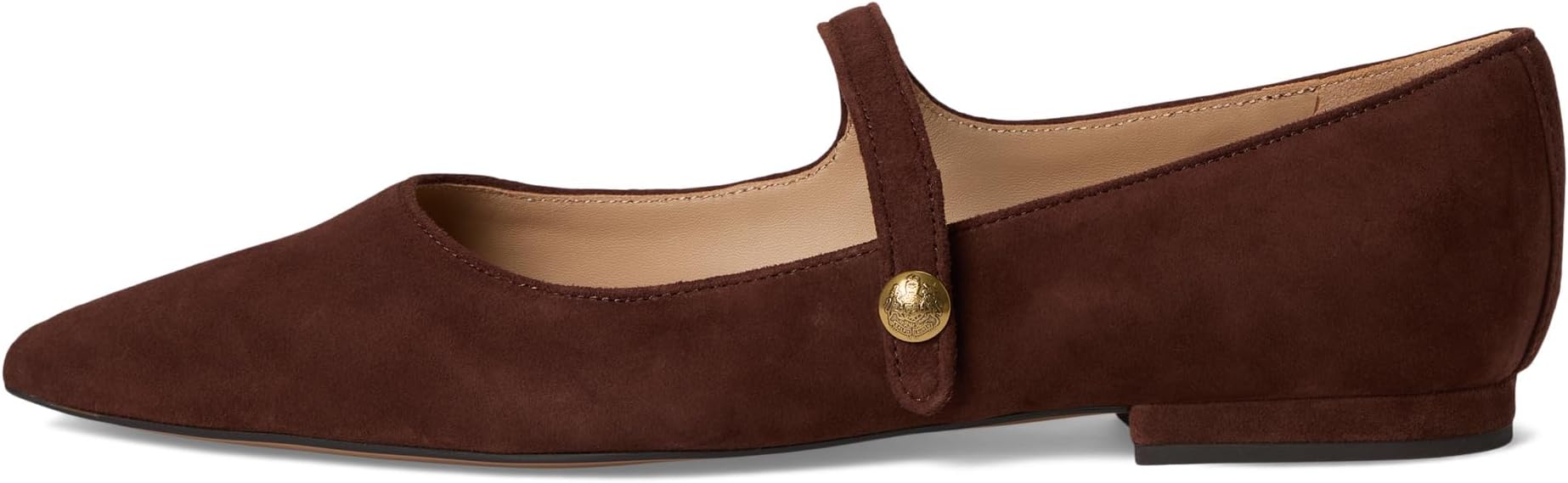 Балетки Lauren Ralph Lauren Londyn Suede Mary Jane, цвет Dark Hickory — фото 4