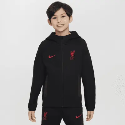 

Худи Nike Liverpool FC Tech Fleece, цвет Black/Black/Black/Gym Red