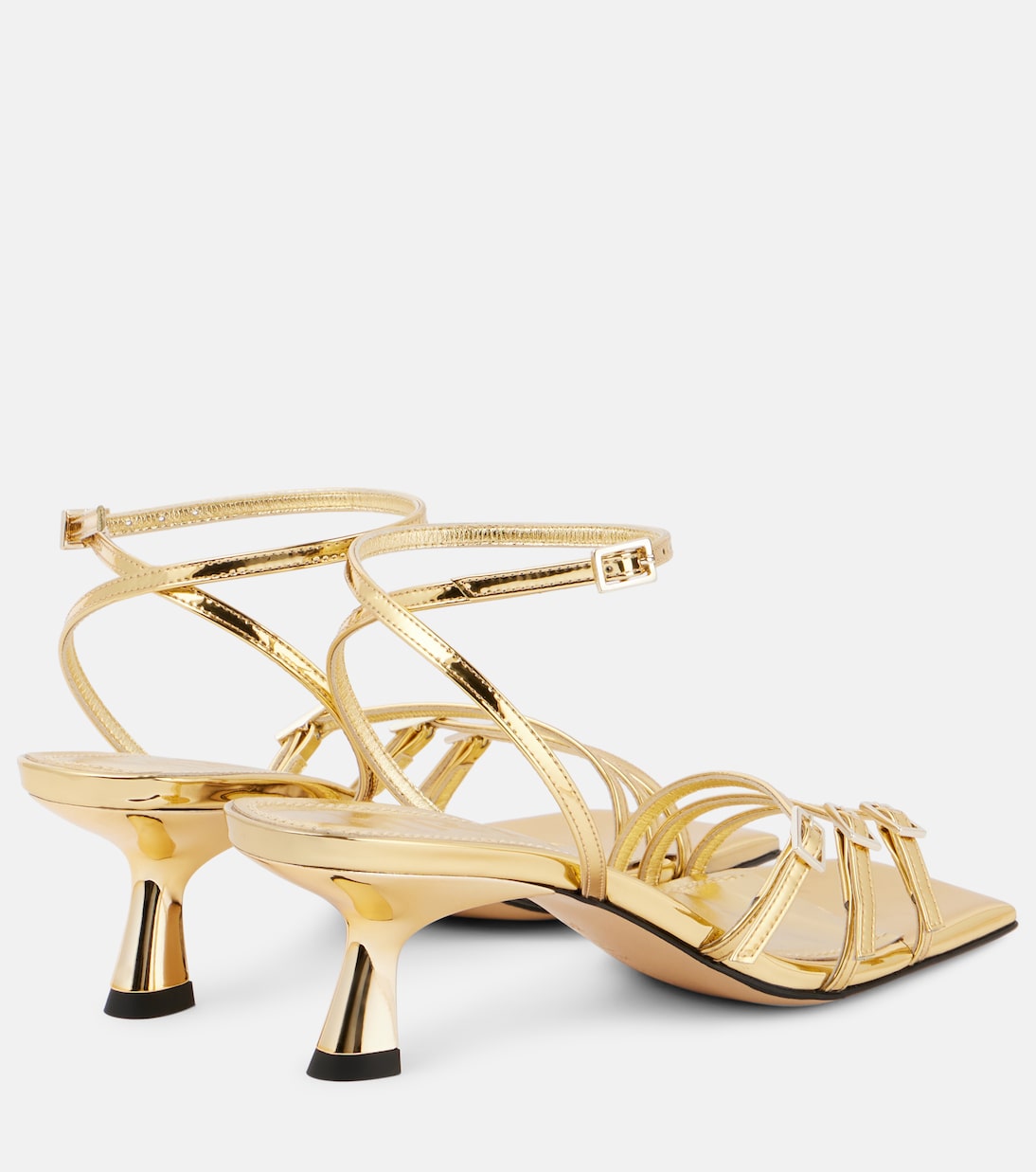 Сандалии из металлизированной кожи Teresa 80 Souliers Martinez, золотой — фото 2
