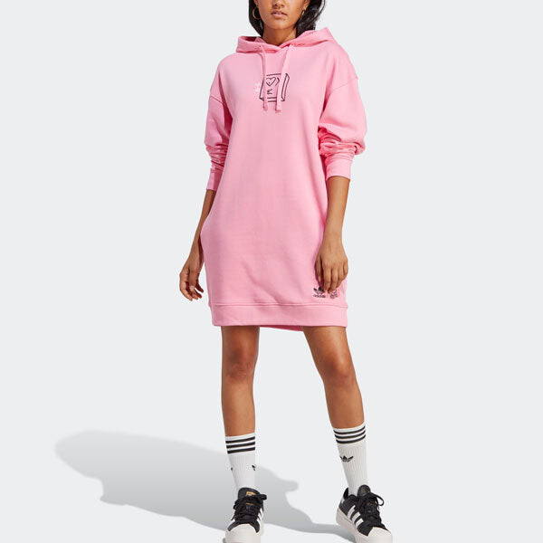 Платье оригинальное платье с капюшоном от andre saraiva Adidas, розовый — фото 4