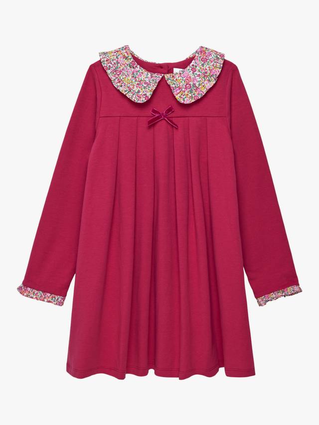 

Детское платье с длинными рукавами из бархата с бантом Trotters