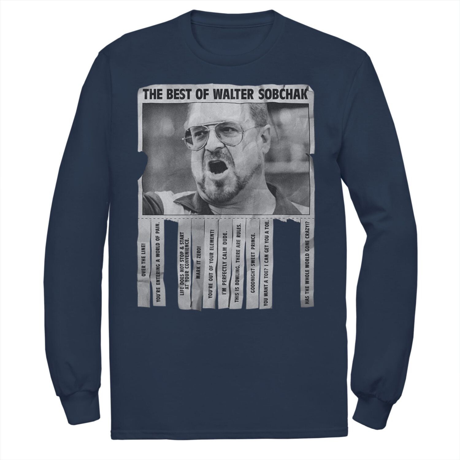 

Мужская футболка с флаером Big Lebowski Walter Best Of Quotes Licensed Character