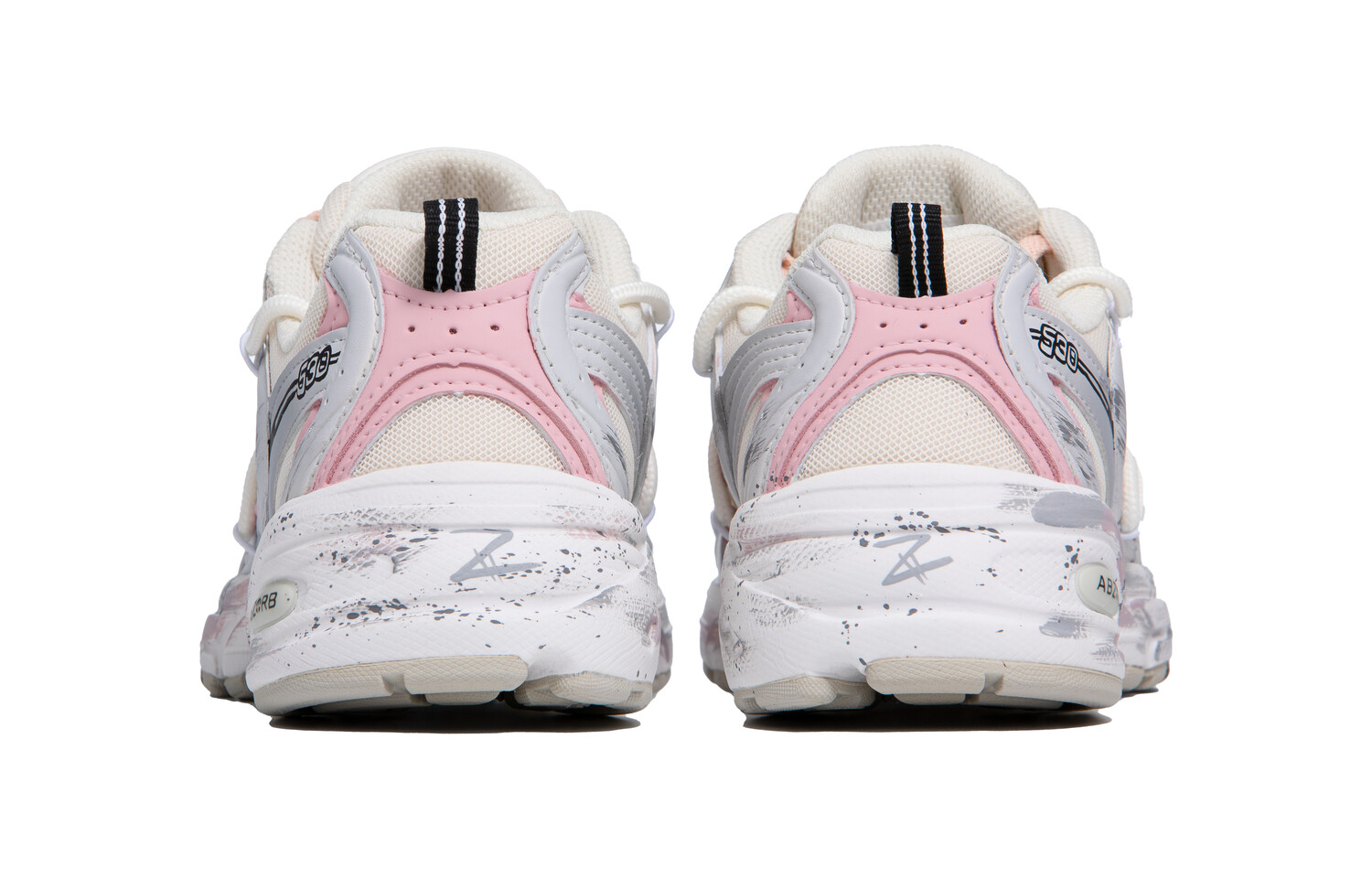 Кроссовки NB 530 унисекс средней высоты розовые/серые/белые New Balance — фото 4
