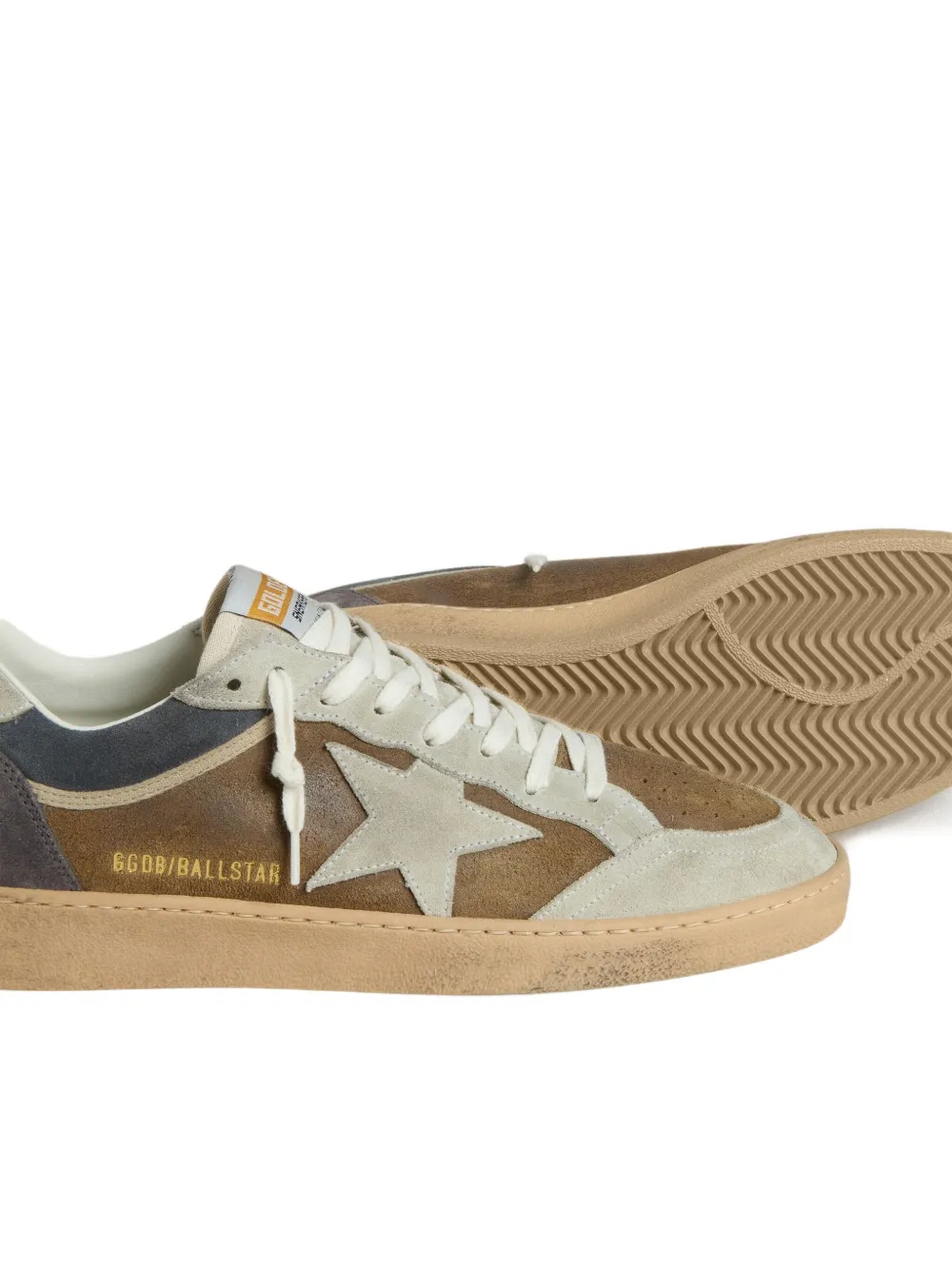 Кожаные кроссовки Ball Star Golden Goose, коричневый — фото 3