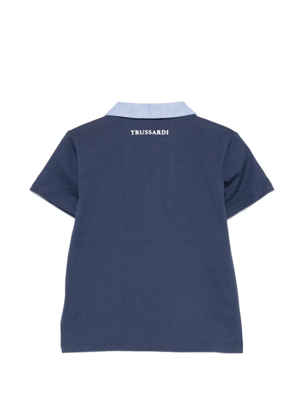 Вышитая рубашка поло Trussardi Junior, синий — фото 2