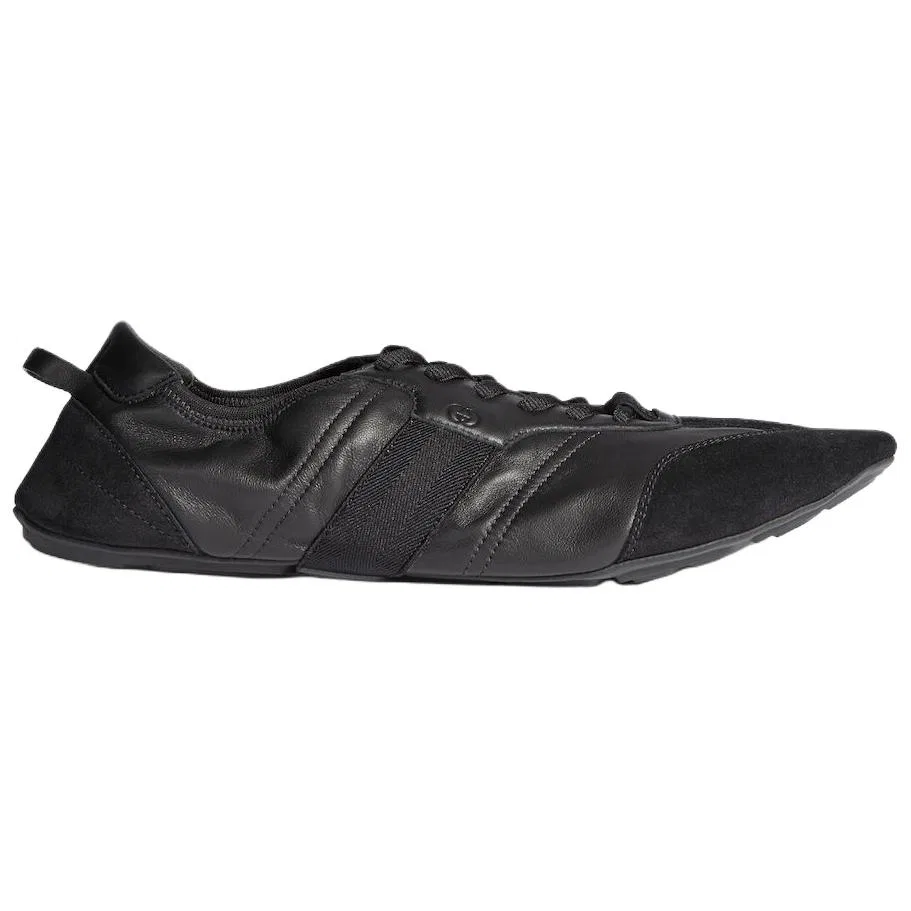 Кроссовки кожаные GUCCI Flex Leather Suede Low Top Black — фото 3