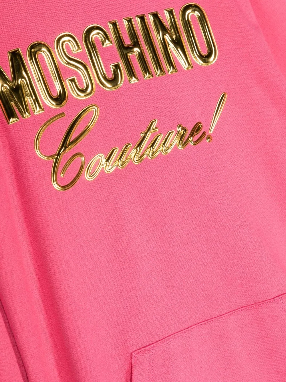 Платье-толстовка с нашивкой-логотипом Moschino Kids, розовый — фото 3