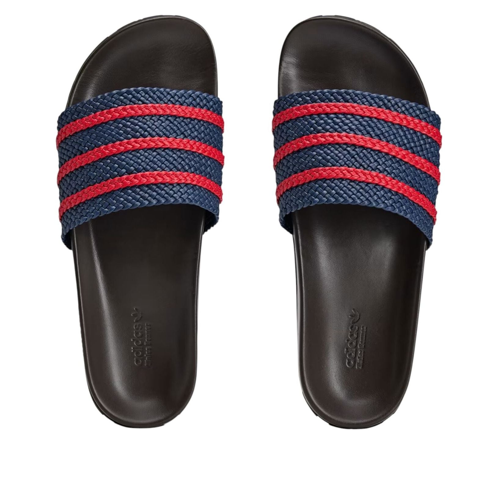 Шлепанцы Adidas x Wales Bonner Adilette 'Night Indigo Better Scarlet Dark Brown' — фото 3