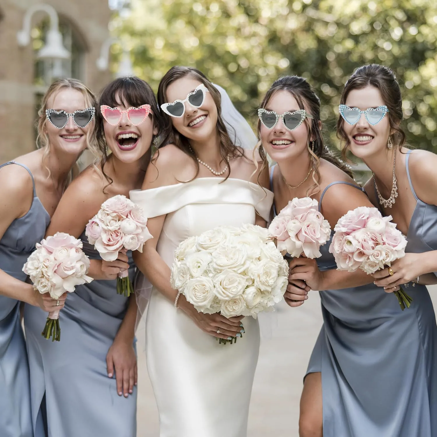 

Солнцезащитные очки в форме сердца для невесты, жемчужные солнцезащитные очки в форме сердца для невесты, милые очки для женщин в подарок на девичник ayigu, Green