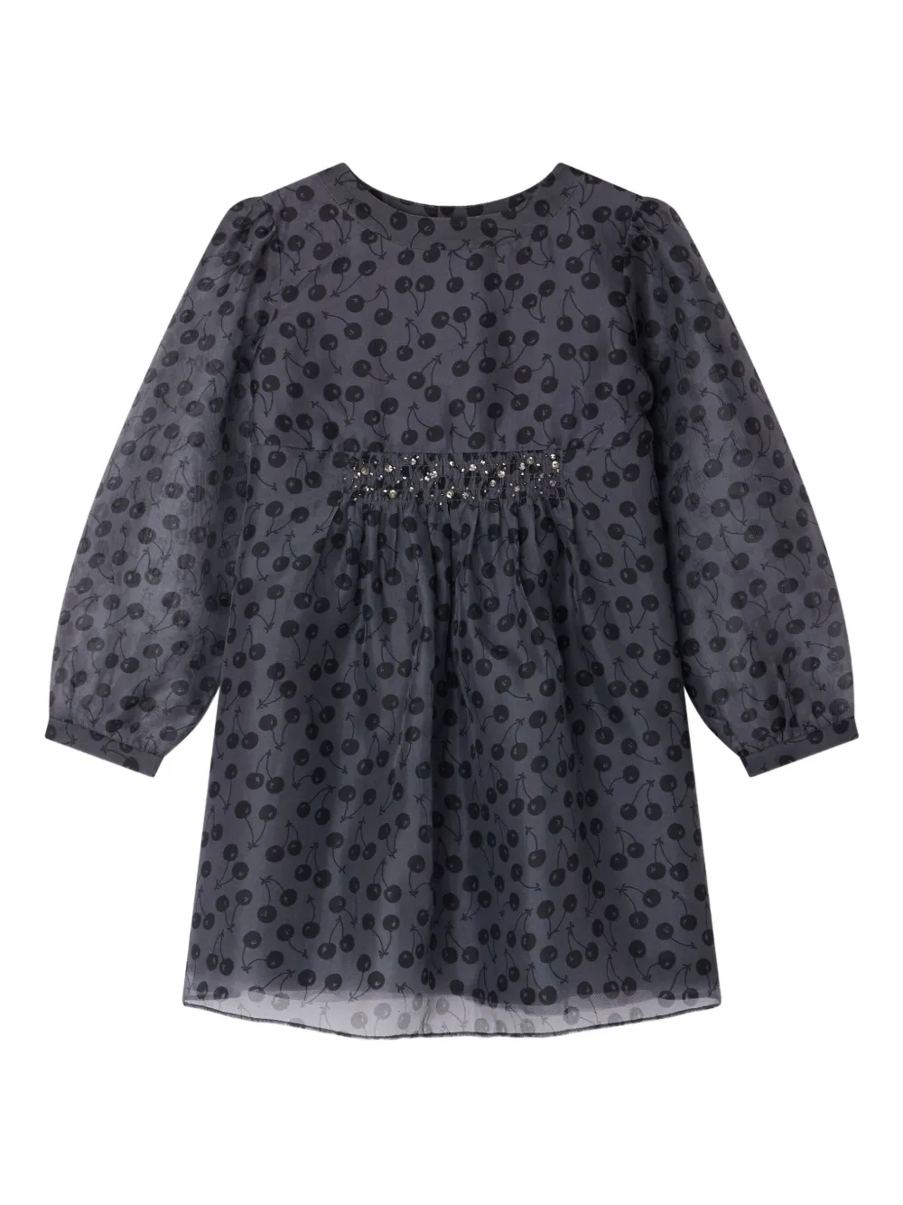 

Декорированное платье с принтом Bonpoint, черный