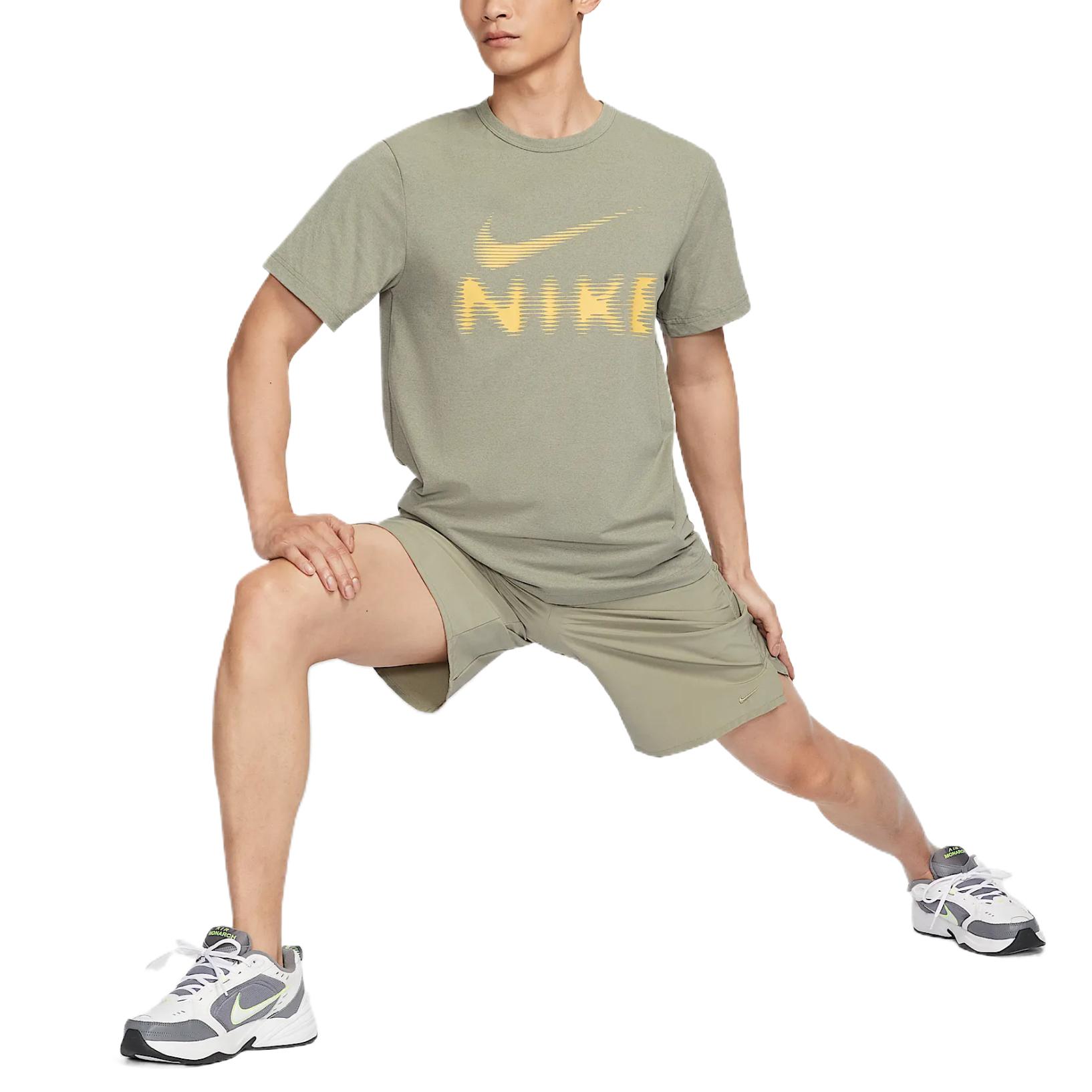 Nike Футболка HYVERSEDri Fit мужская light army green — фото 4