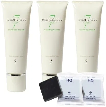 Набор для ухода за кожей DermaMedico Seven Washing Cream 3 шт + 2 мини-мыла 120 г