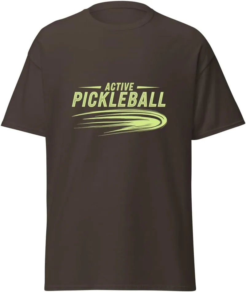 Футболка Active Pickleball Graphic для заботящихся о здоровье — 100% хлопок, разные размеры и цвета