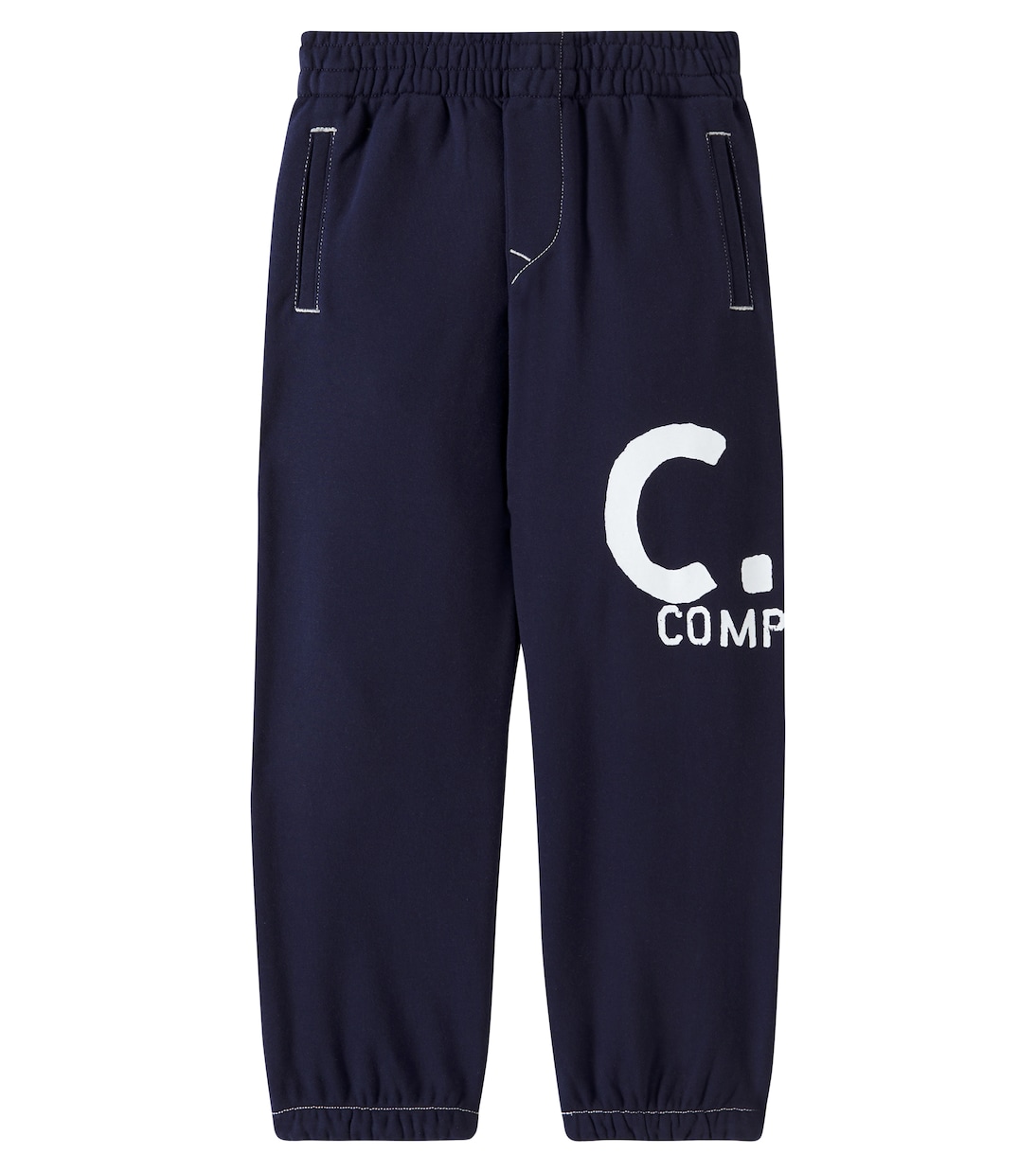 

Спортивные брюки из хлопкового флиса C.P. Company Kids, Blue Indaco