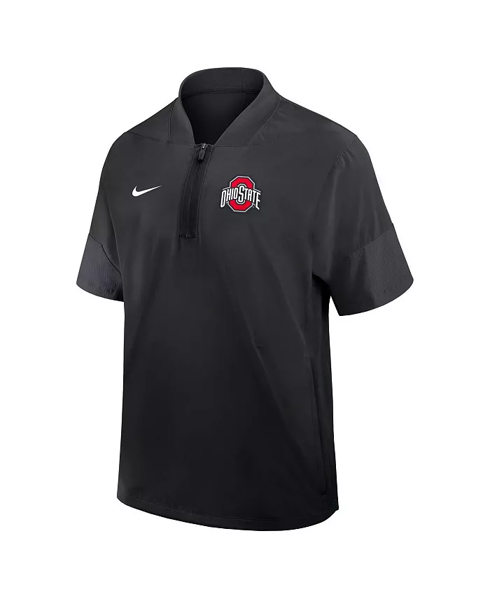 Мужская легкая черная куртка с короткими рукавами Ohio State Buckeyes 2025 Sideline Coaches Nike — фото 2
