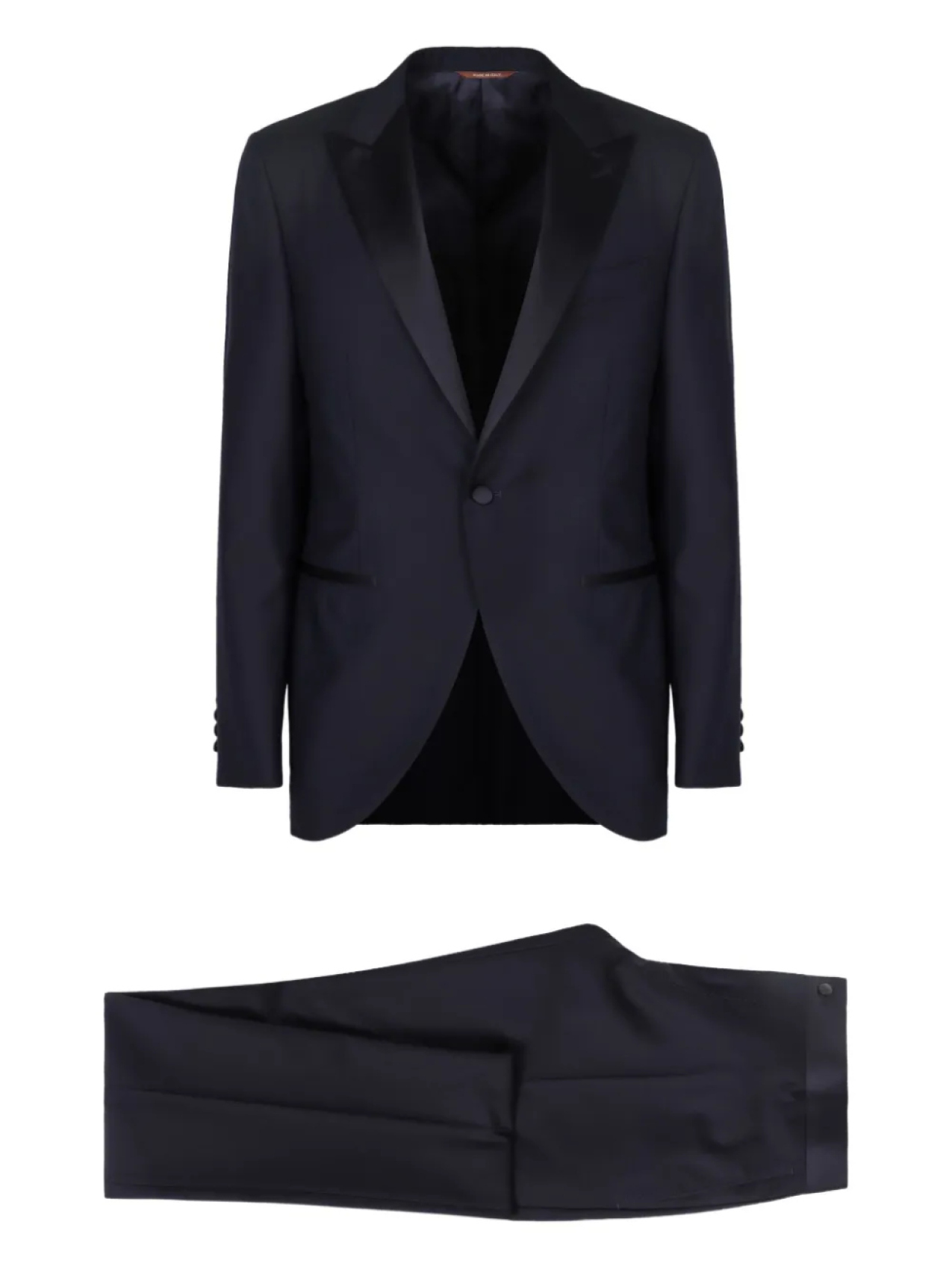

Костюм Canali из шерсти с атласными лацканами, синий