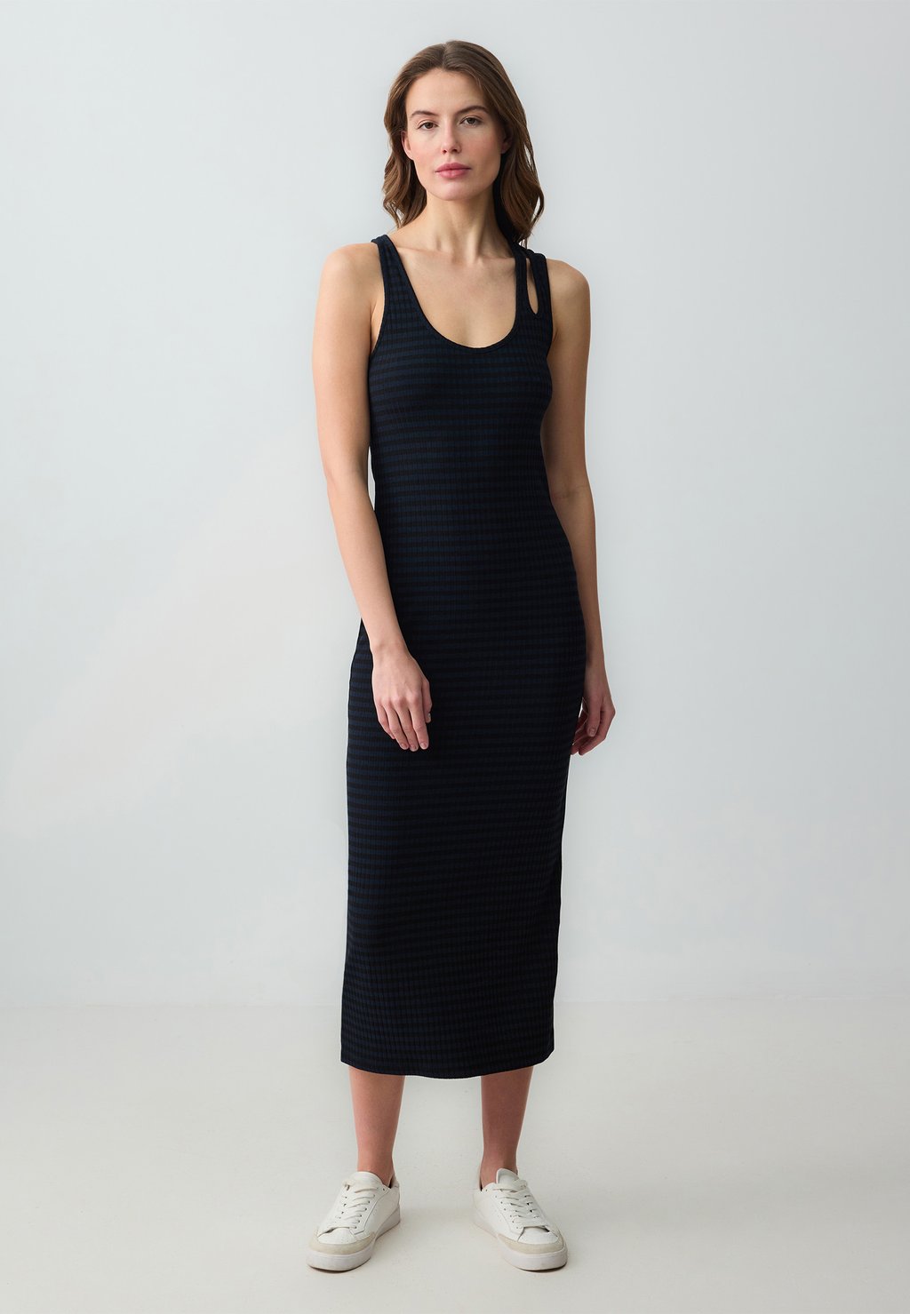 

Платье-джемпер SLIM FIT U NECK SLEEVELESS PATTERNED LONG - Maxi dress Jimmy Key, черный