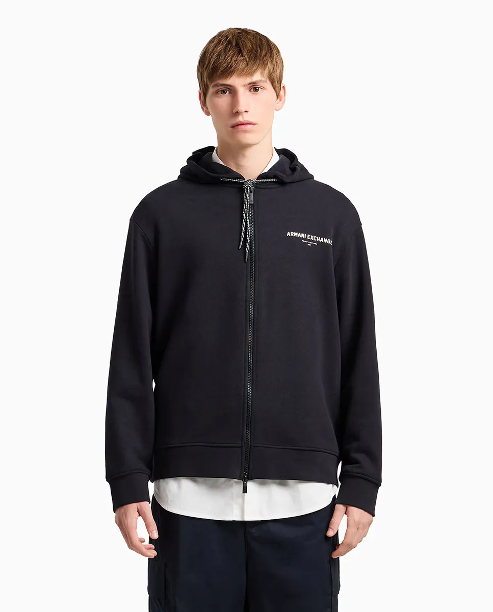 

Мужская толстовка на молнии Armani Exchange, тёмно-синий