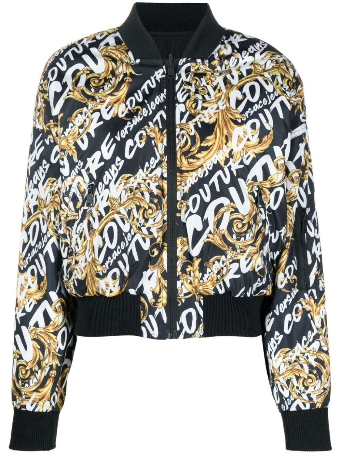 

Versace Jeans Couture двусторонний бомбер с логотипом, черный