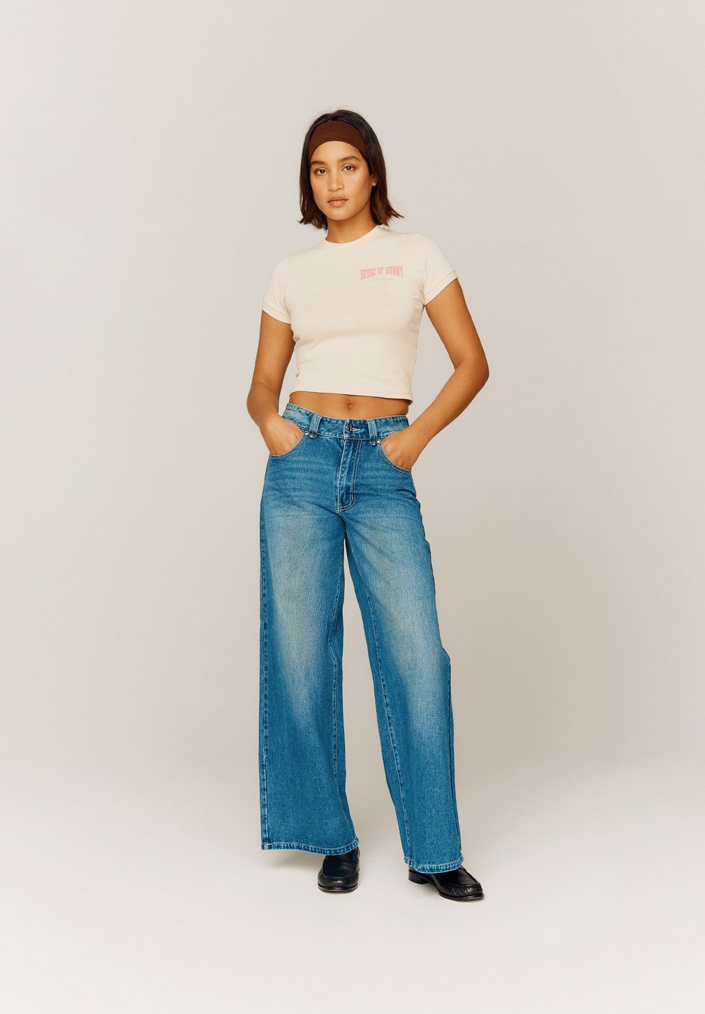 

Джинсы свободного кроя WIDE LEG House of Sunny, синий