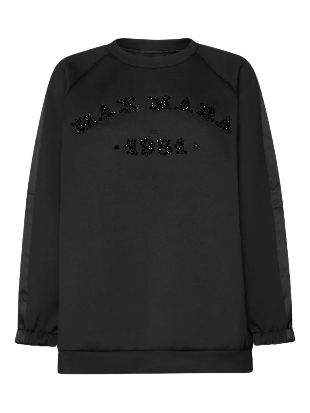 

Толстовка с декорированными атласными вставками MAX MARA, черный