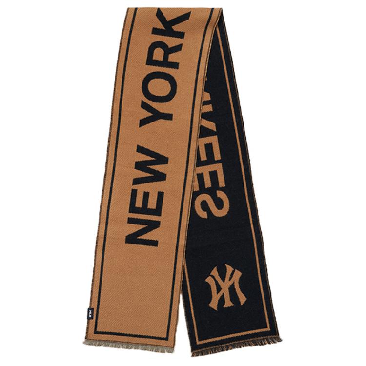 

MLB Акриловый вязаный шарф унисекс черный/верблюжий, Camel