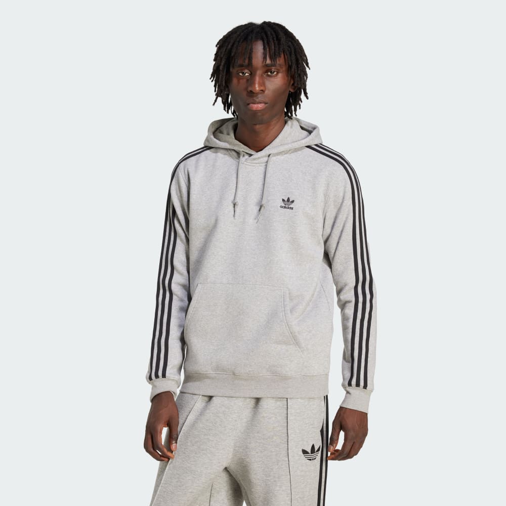 

Худи Adidas Adicolor Classics 3-Stripes Hoodie, цвет Medium Grey Heather/Black