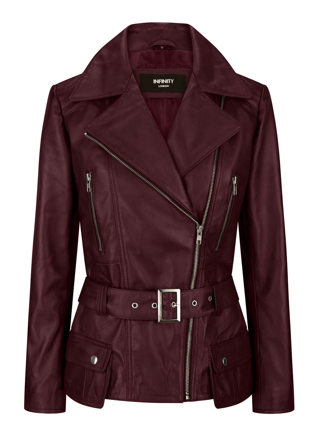 

Приталенная куртка цвета загара с поясом TruClothing, цвет burgundy