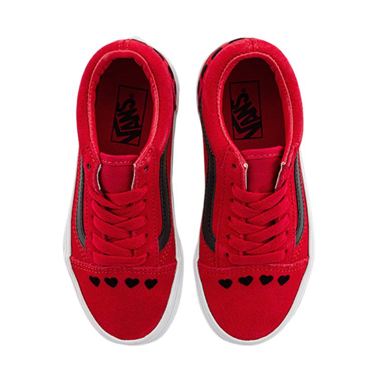 Vans Кроссовки для скейтбординга Old Skool Collection Low Top Kids' красные — фото 2