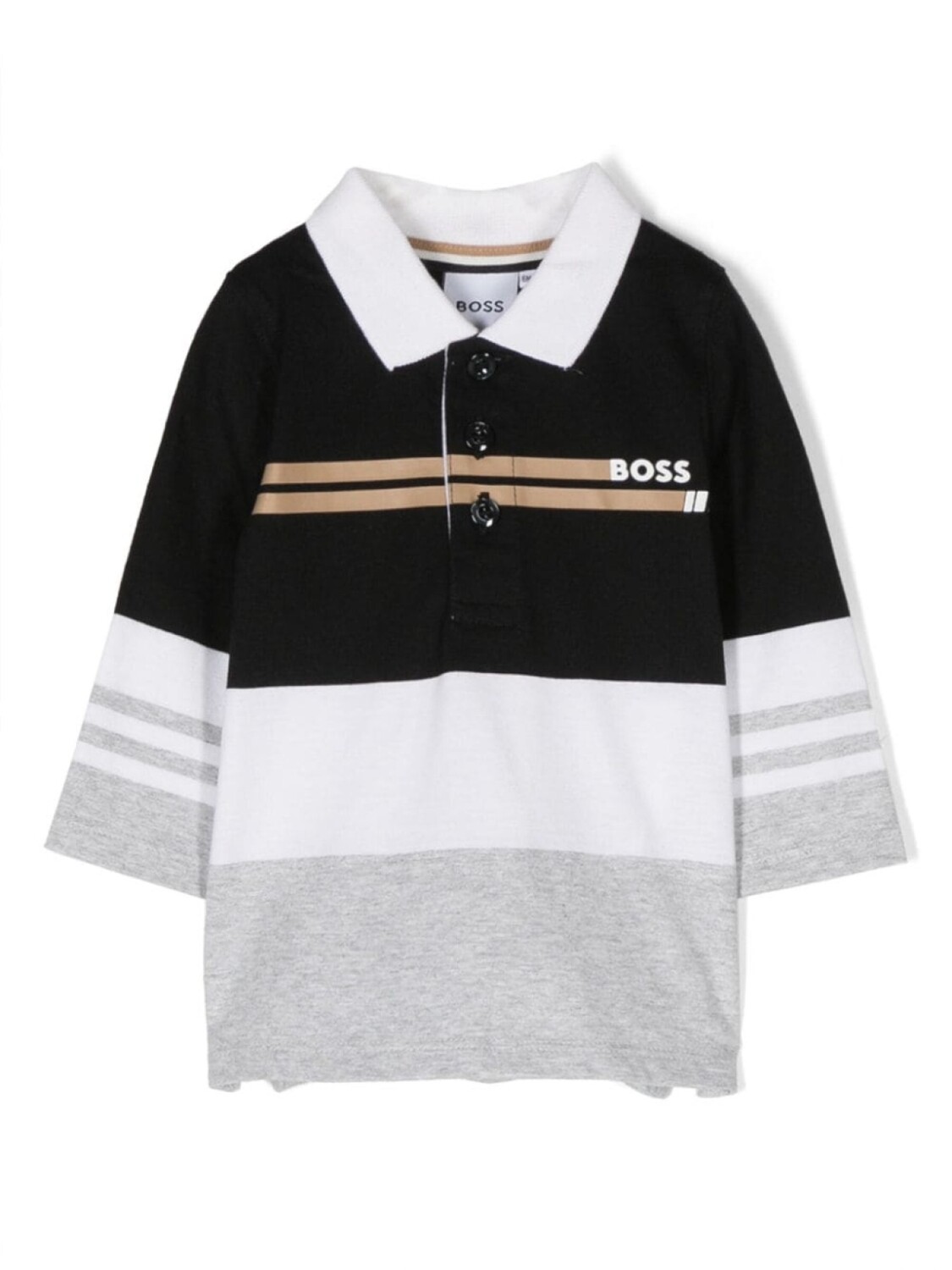 

BOSS Kidswear рубашка поло с логотипом, черный
