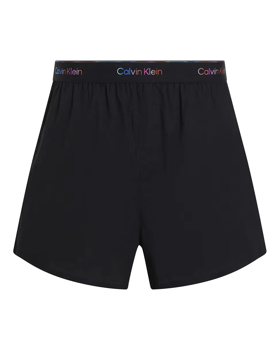 

Шорты для сна из хлопкового поплина Calvin Klein, черный