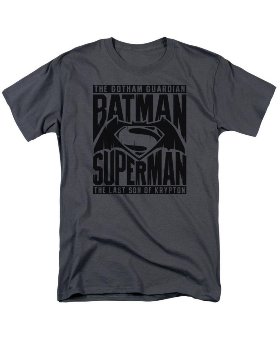 

Мужская футболка с коротким рукавом для титульных боев Batman V Superman, Charcoal, Черный, Мужская футболка с коротким рукавом для титульных боев Batman V Superman, Charcoal