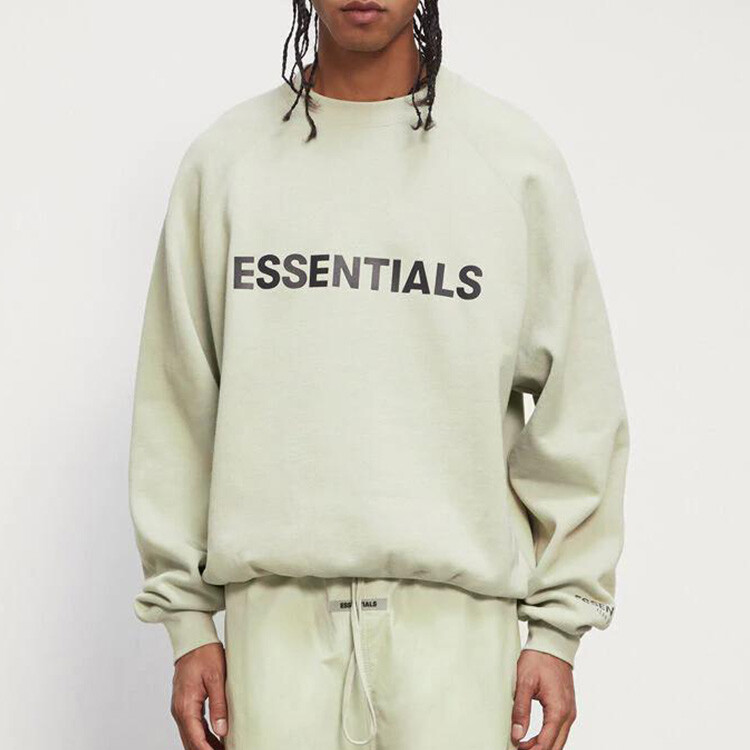 Толстовка унисекс пыльно-зеленая Fear Of God Essentials, зеленый — фото 3