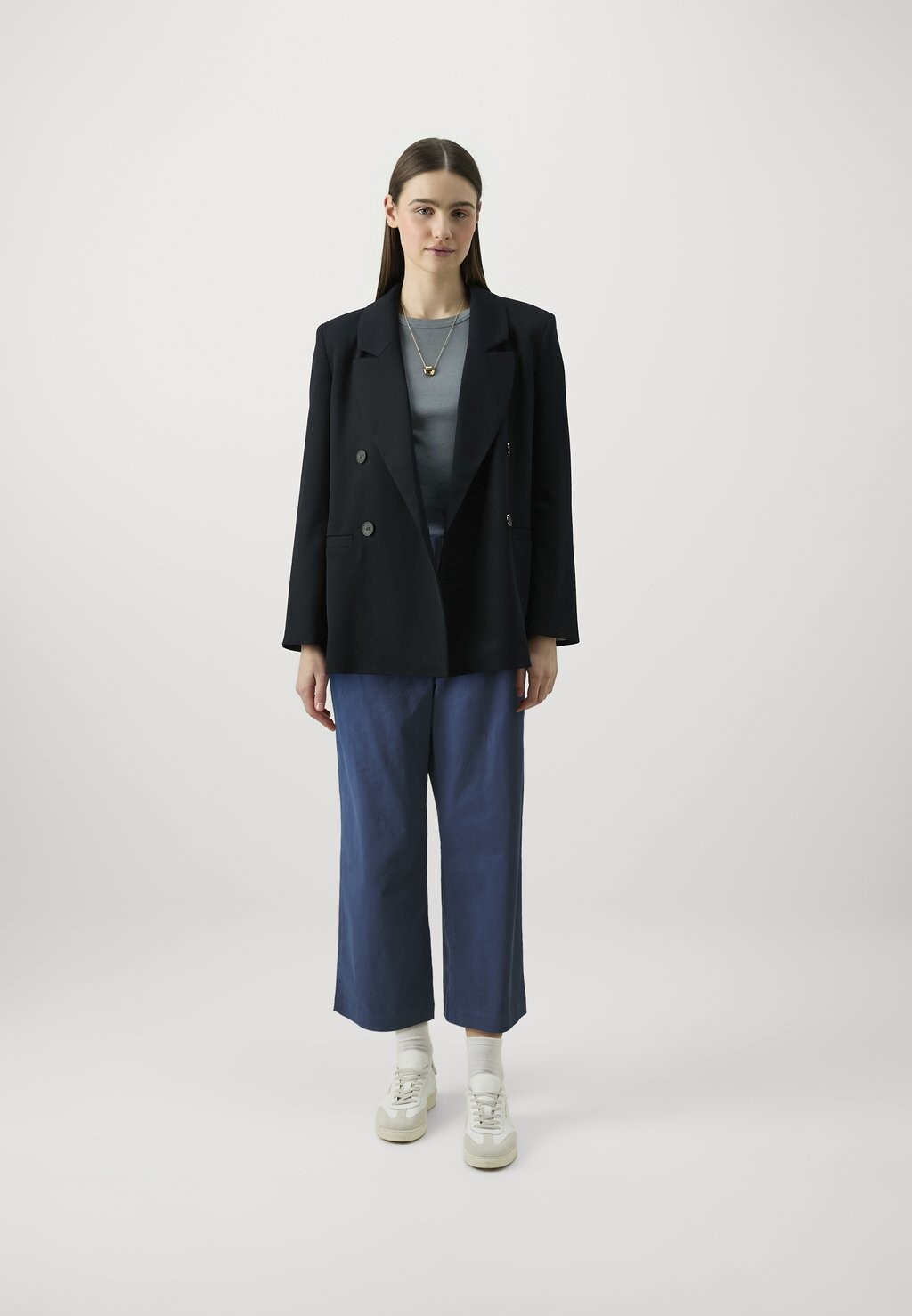 

Брюки из парусины Relaxed Straight Crop Tommy Hilfiger, темно-синий