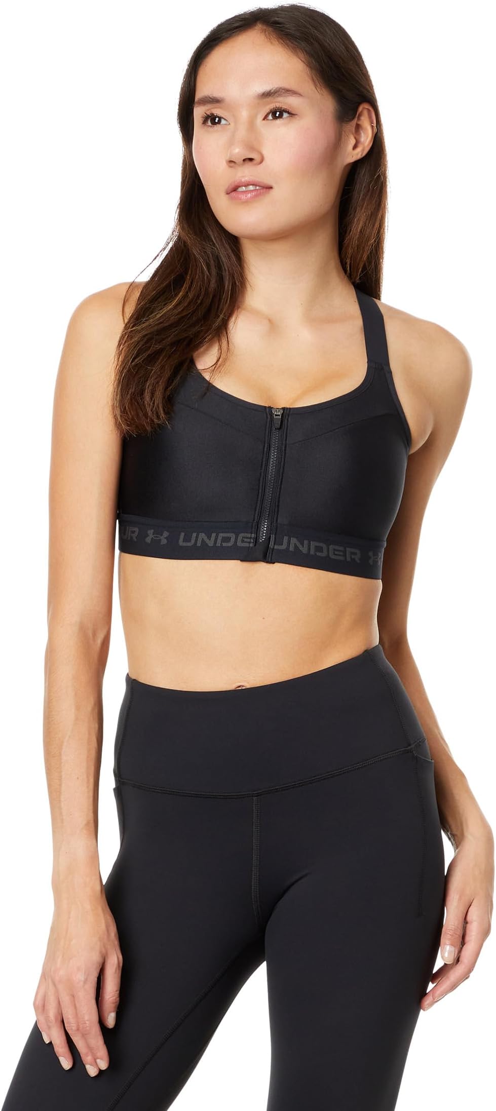 

Бюстгальтер Under Armour Armour High Cross-Back Bra Zip, цвет Black/Tonal